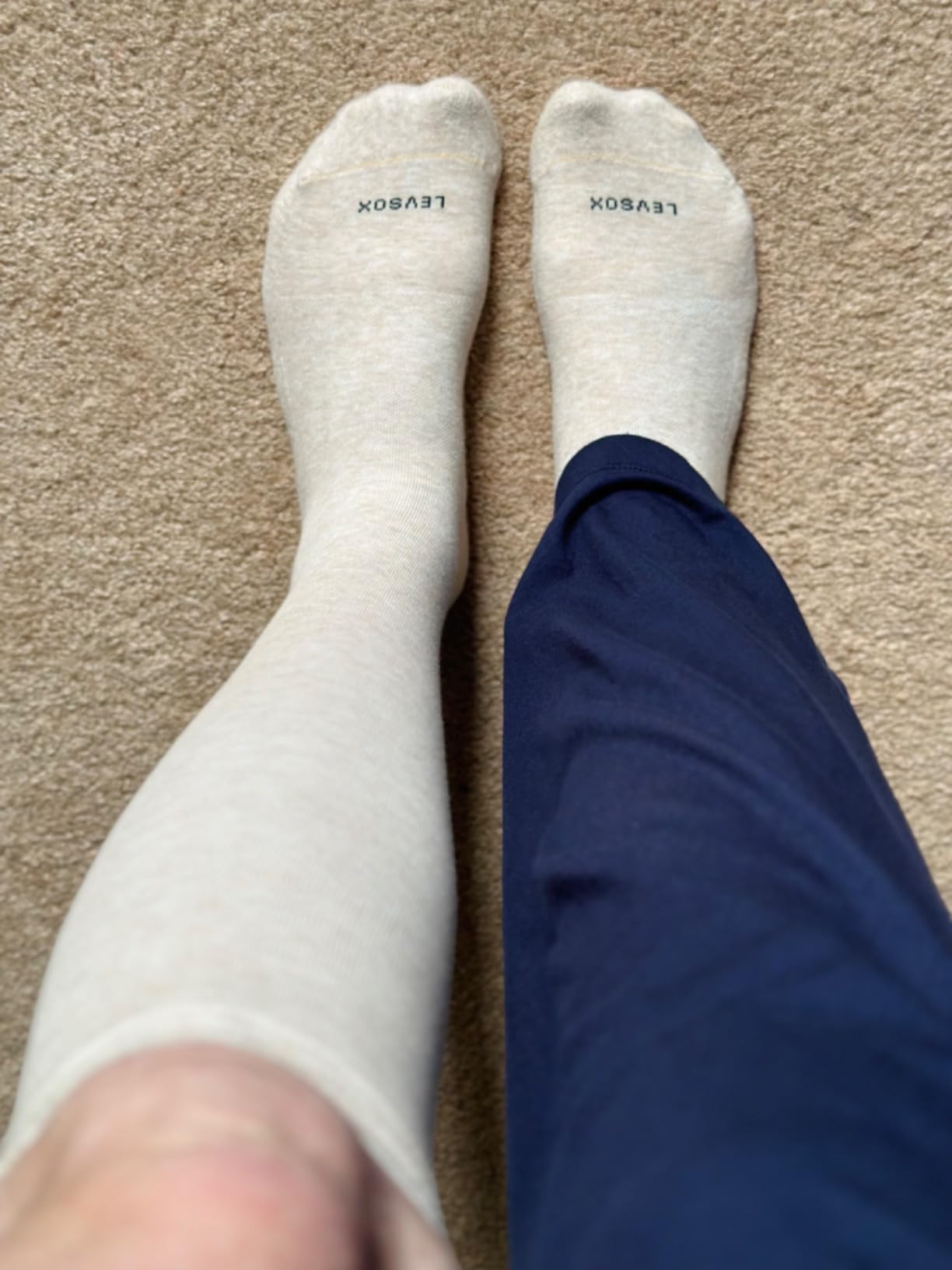 LEVSOX Cotton Compression Socks for Women&Men 20-30mmHg Knee High Cute Support Sock for Nurses Pregnancy Travel customer photo 1
