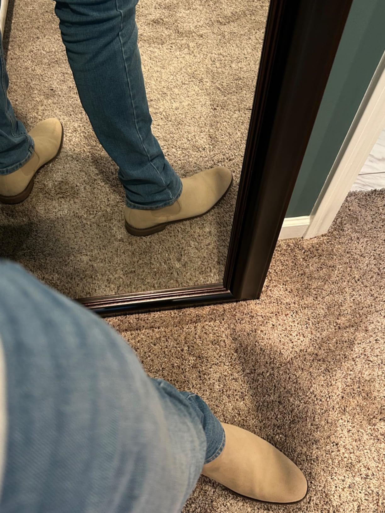 CGRRBW Men's Chelsea Boots Suede Leather Casual Boots for Men customer photo 1