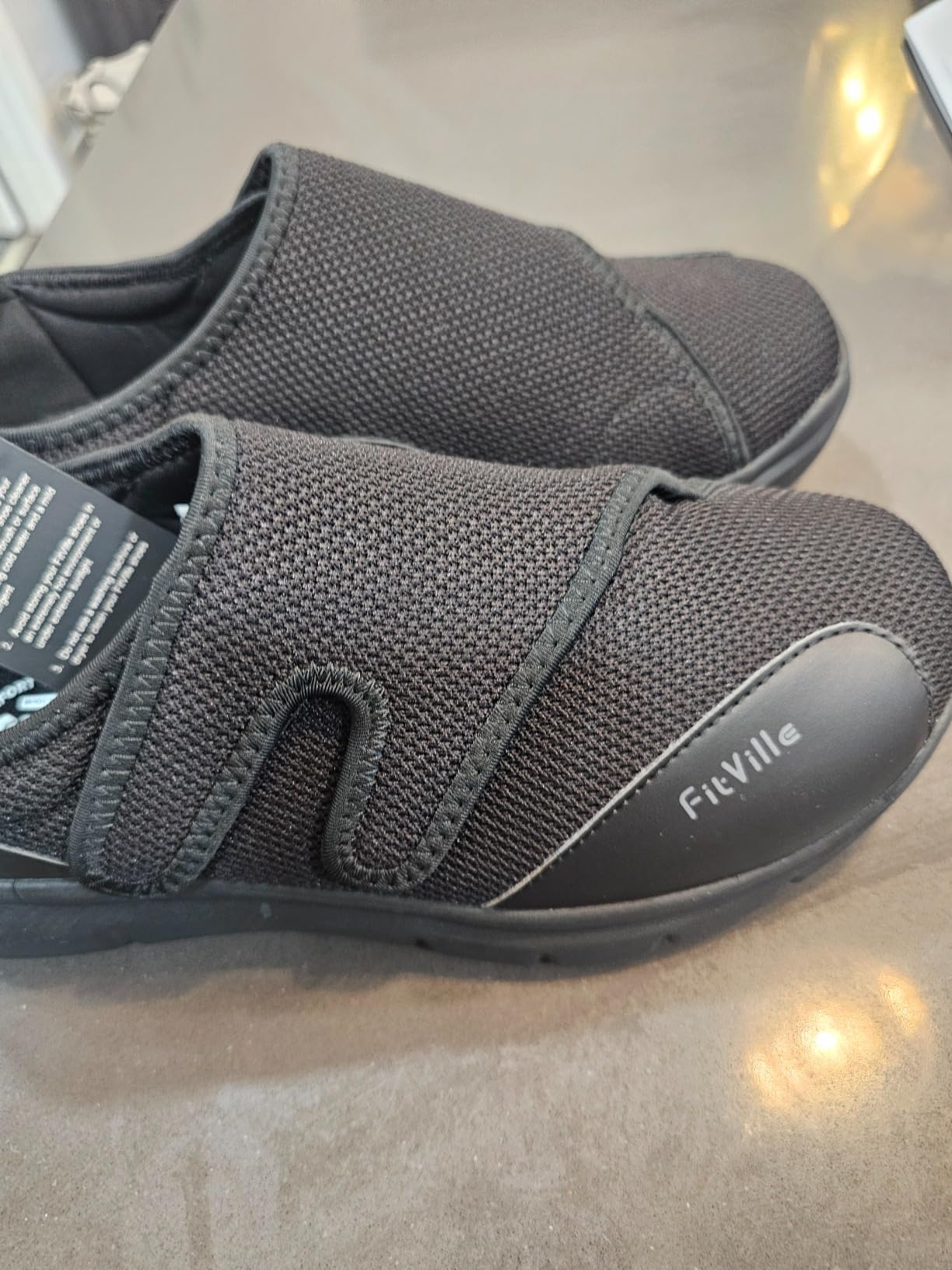FitVille Diabetic Shoes for Men Extra Wide Width XX-Wide Orthopedic Slip-on Shoes Adjustable Closure Walking Sneakers with Arch Support Cushioning Therapeutic for Swollen Feet customer photo 2