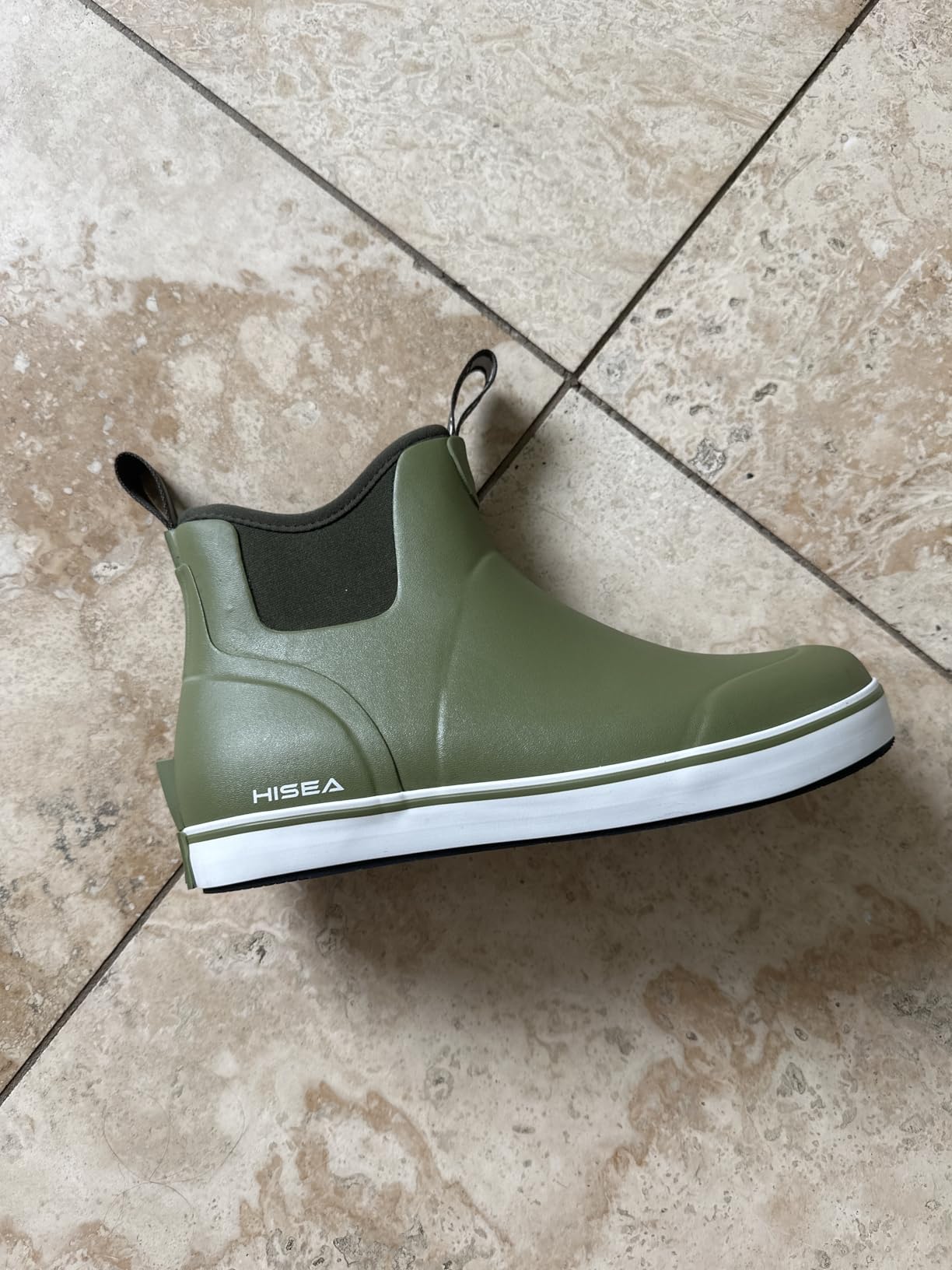 HISEA Women's Deck Rain Boots Waterproof Ankle Rubber Neoprene Shoes customer photo 2