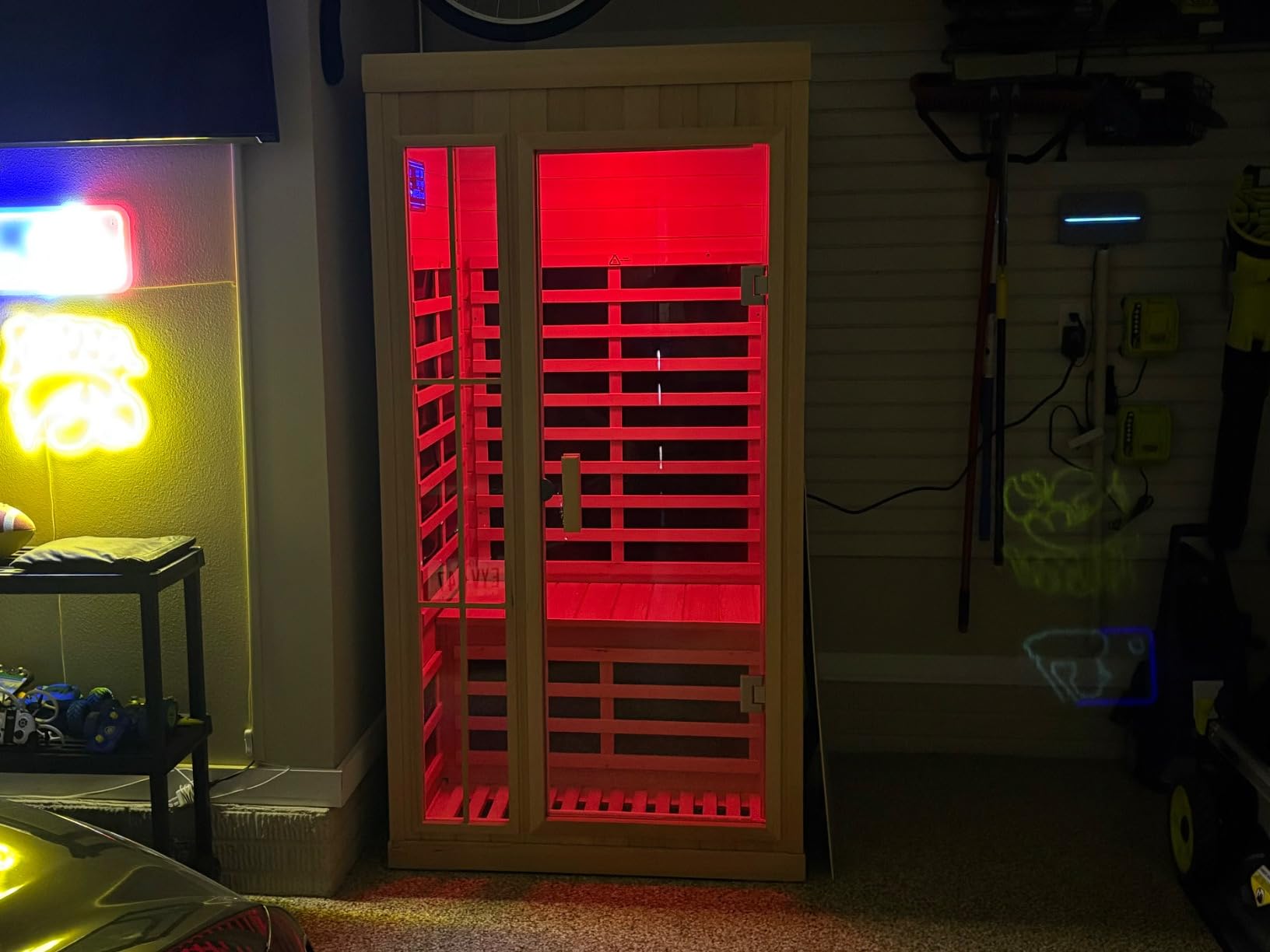 Kanlanth 2 Person Outdoor Sauna for Home, Low EMF Far Infrared Sauna, 1850W customer photo 2