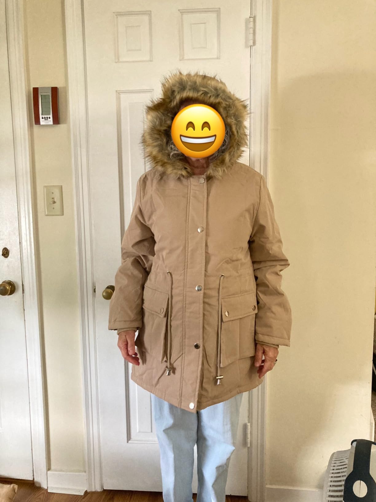 HEEKPEK Women Winter Coats Fleece Lined Parka Jackets with Faux-fur Hood customer photo 1