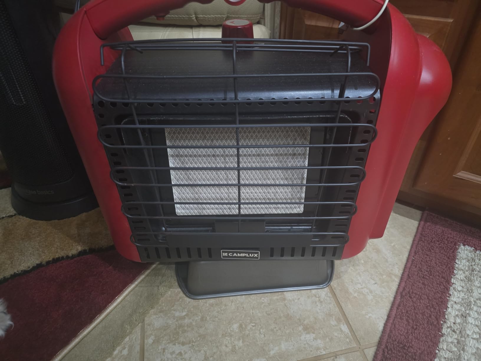 CAMPLUX 18,000 BTU Propane Heater with ODS & Tip-over Protection, 3-Setting LP Gas Cabinet Heater with Regulator & Hose, Adjustable Radiant Heat, CSA Certified, Black customer photo 1