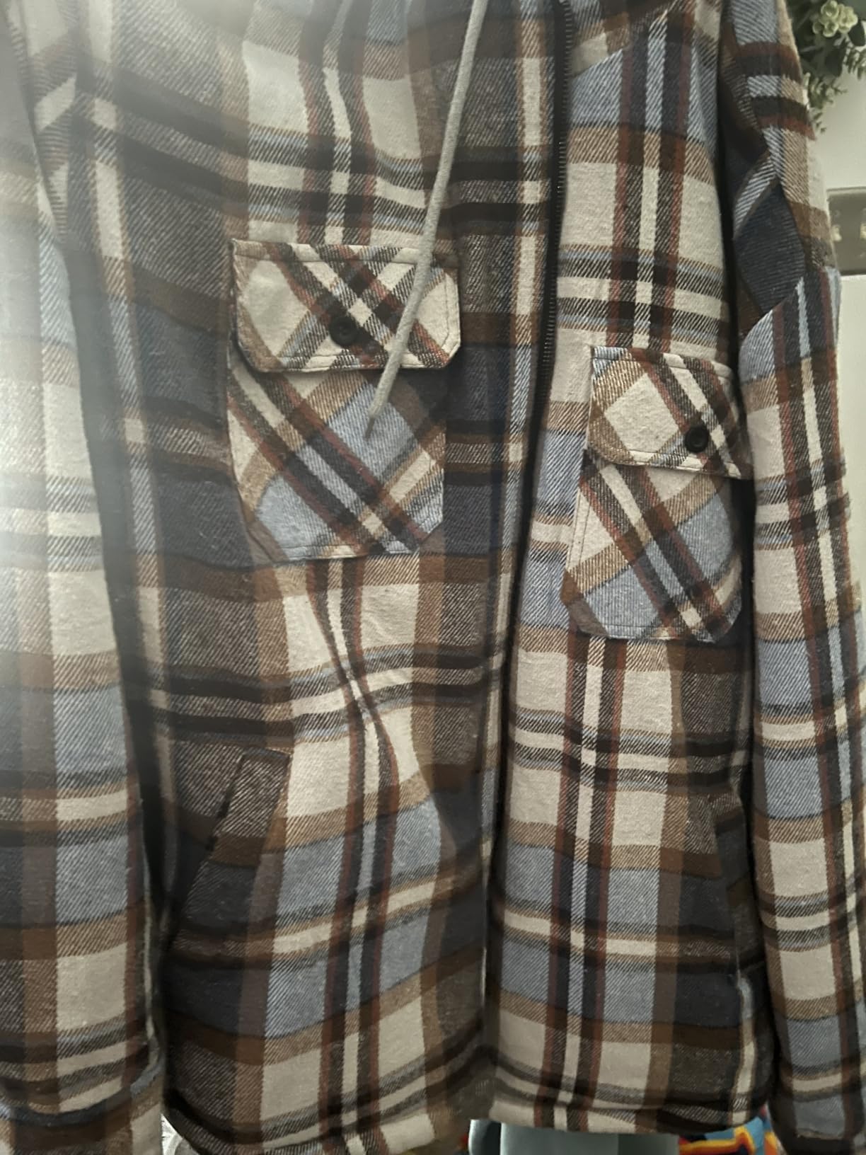 WINDFIT Women's Full Zip Fleece Flannel Jacket Plaid Sherpa Lined Jacket customer photo 1