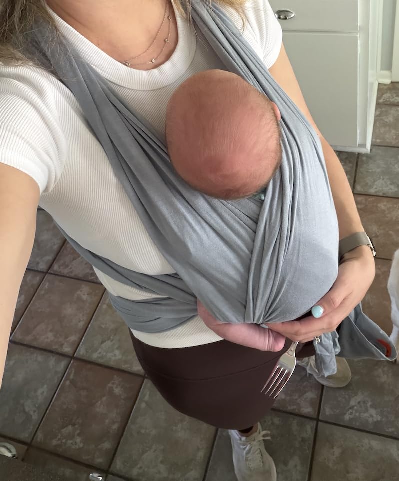 Solly Baby Wrap, Newborn to Toddler Baby Carrier (8-25 Lbs), Basil customer photo 1