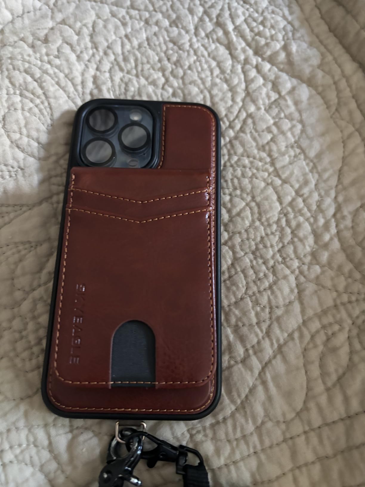 SkyEagle Compatible with MagSafe iPhone 16 Wallet Case, Brown | Detachable Magnetic Credit Card Holder, RFID Blocking, PU Leather, Kickstand, Flip Phone Case, Shockproof Cover for Men & Women customer photo 2