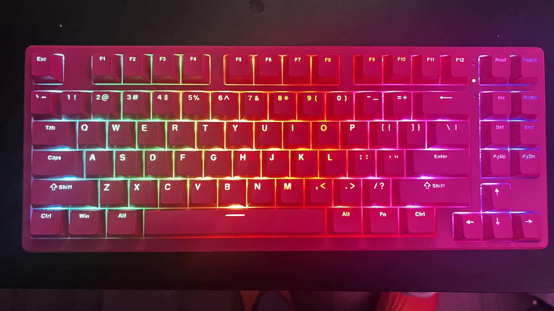 Kisnt KN85 Wireless Mechanical Keyboard, 75% Layout, Bluetooth/2.4GHz/USB-C, Custom RGB Backlit, Hot-Swappable Linear Switch, Creamy Sound for Gaming/Typing (Retro Beige) customer photo 2