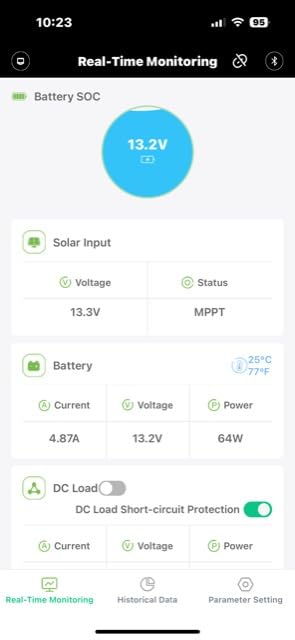 HQST 80A MPPT Charge Controller, 12V/24V/36V/48V Auto, with Bluetooth & LCD customer photo 2