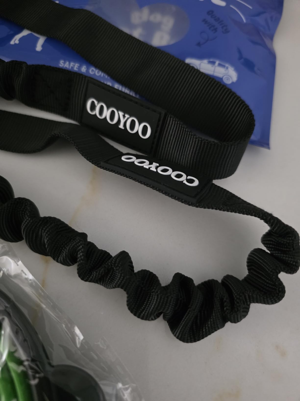 COOYOO Dog Seat Belt, Durability Retractable Dog Car Harness Adjustable Dog Seat Belt for Vehicle Nylon Pet Safety Seat Belts Heavy Duty & Elastic (1 Pack Black) customer photo 2