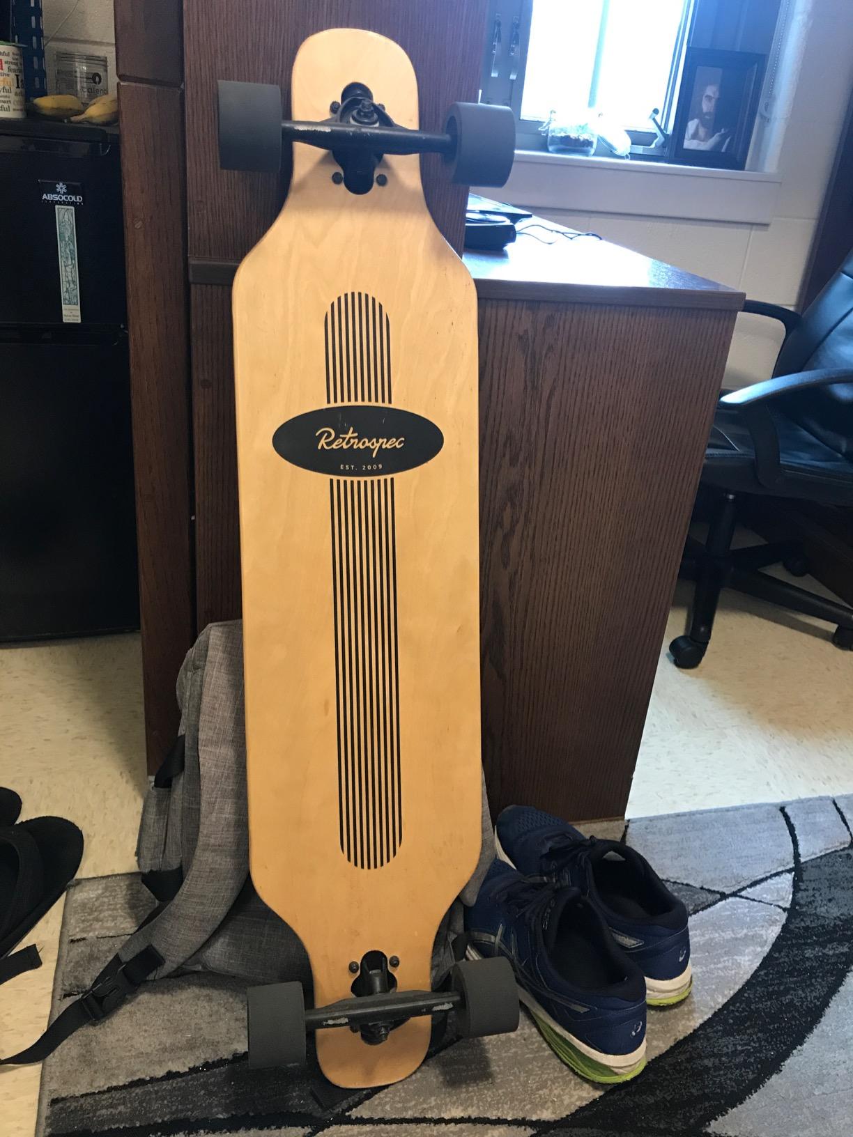 Retrospec Rift Drop-Through Longboard Skateboard Complete Canadian Maple Wood Cruiser w/Drop-Through Trucks for Commuting, Cruising, Carving & Downhill Riding customer photo 1