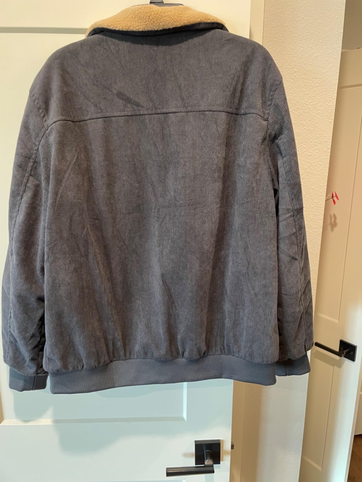 Rdruko Men's Winter Jacket Sherpa Lined Corduroy Fleece Jacket customer photo 1