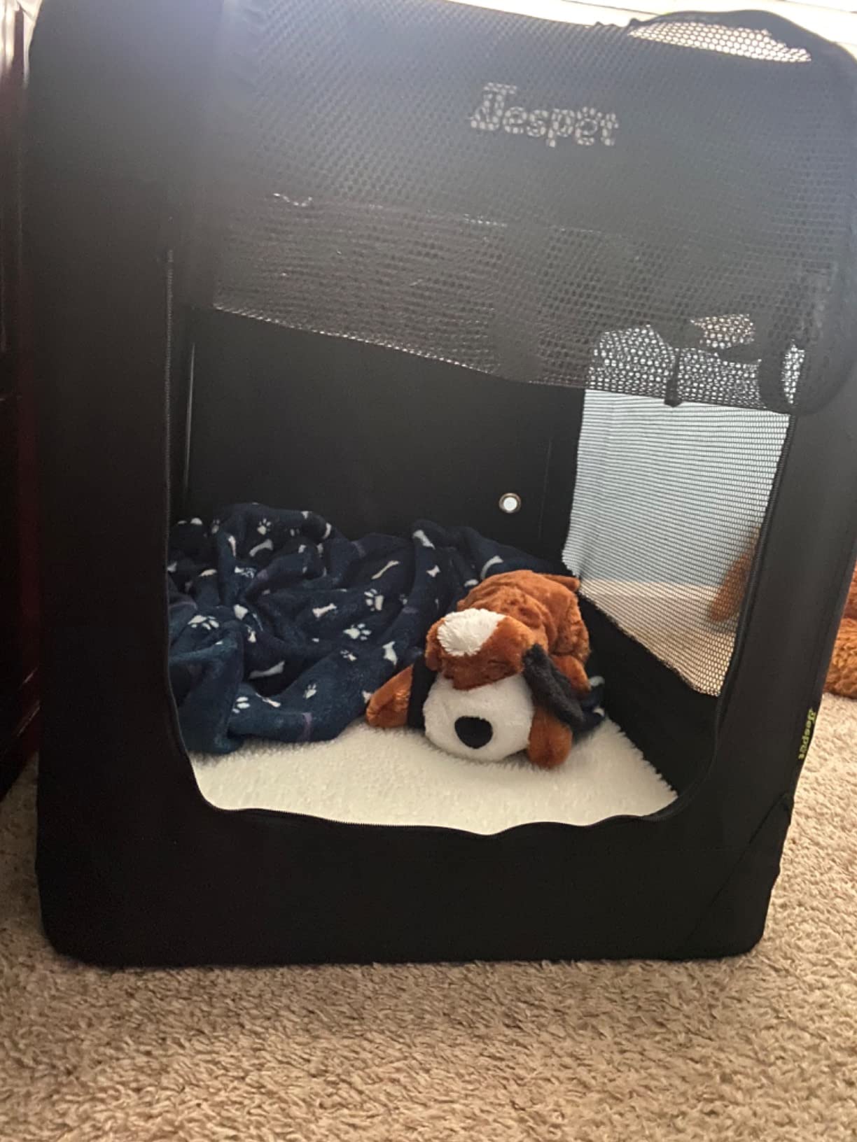 JESPET 3 Door Soft Dog Crates Kennel, Collapsible Travel Pet Carrier customer photo 2