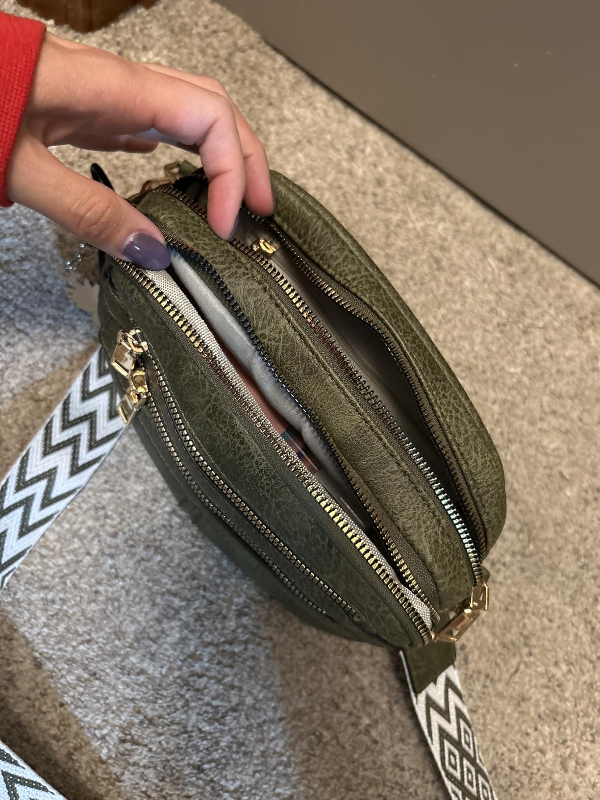 Crossbody Bags for Women, 6-Pockets Cross Body Purse, Vegan Leather Handbags Shoulder Bag for Travel customer photo 1