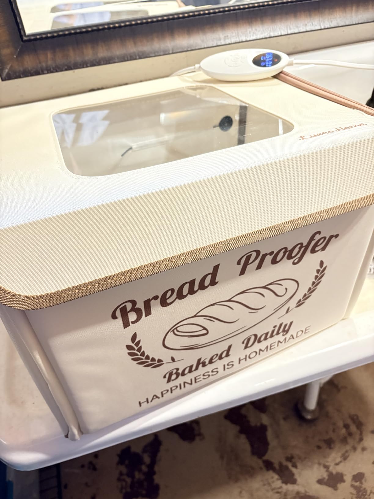 Folding Bread Proofing Box with 50-113℉ Temp Control & 48H Timer, Dough Proofer with Metal Rack, Humidor, Recipes, Ideal for Sourdough, Bread Baking, Pizza, Yogurt, Kombucha, Precise Control customer photo 2