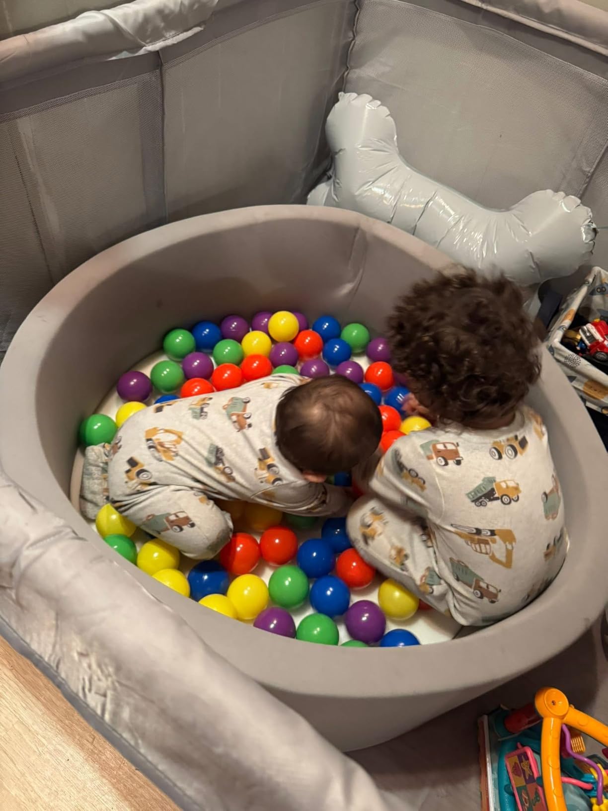 Zedachica Ball Pit for Toddlers 35.43''x11.81 Baby Ball Pits Soft Memory Foam Ball Pit Round Kids Ball Pit Indoor Game Kids Play Ball Pool Ideal Gift for Girls and Boys (Grey, NO Balls) customer photo 2