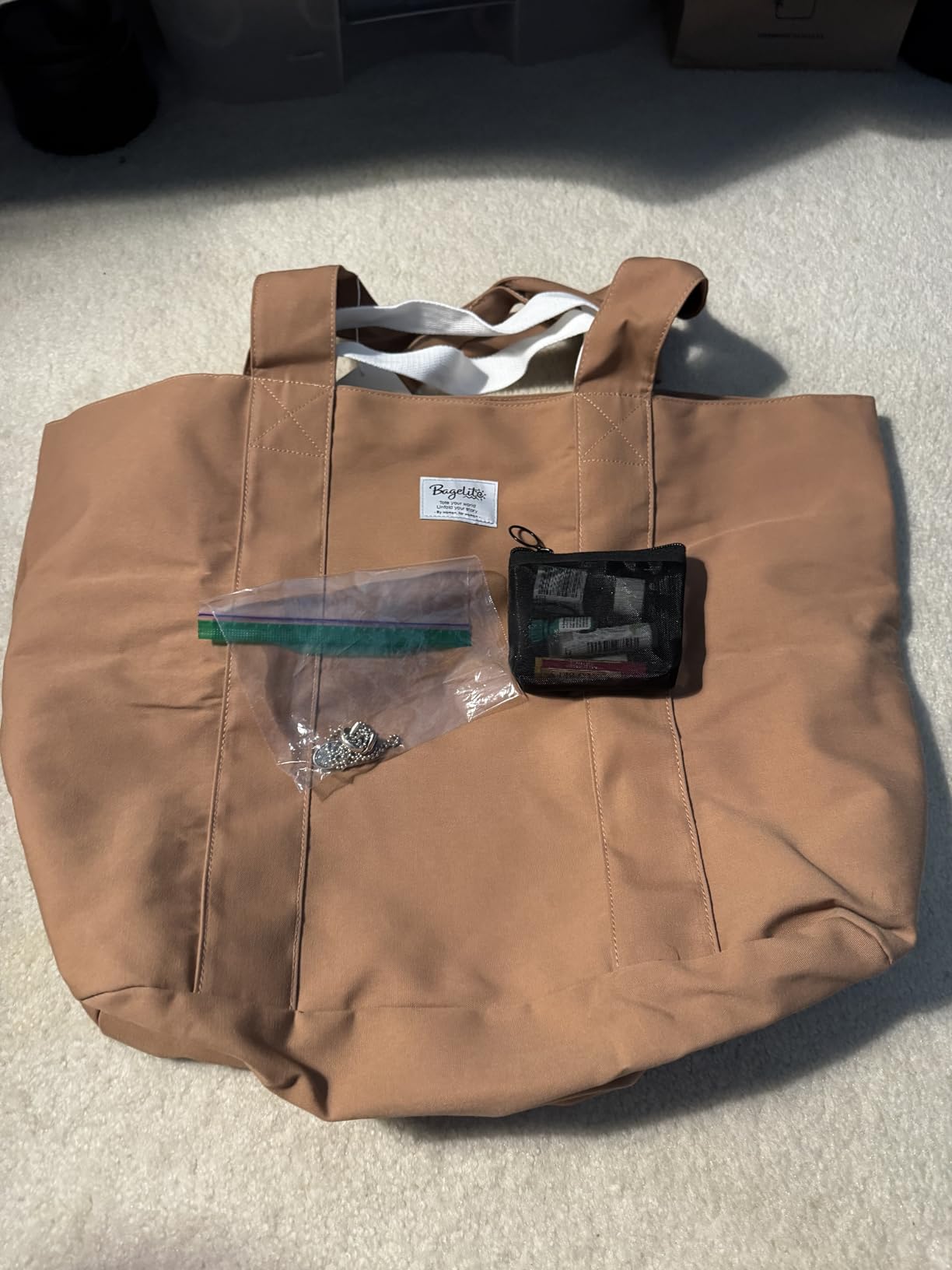 22'' 50L 100% Cotton Oversized Travel Tote Bag for Women - Tear-Resistant, Overnight/Weekend/Beach Bag customer photo 2