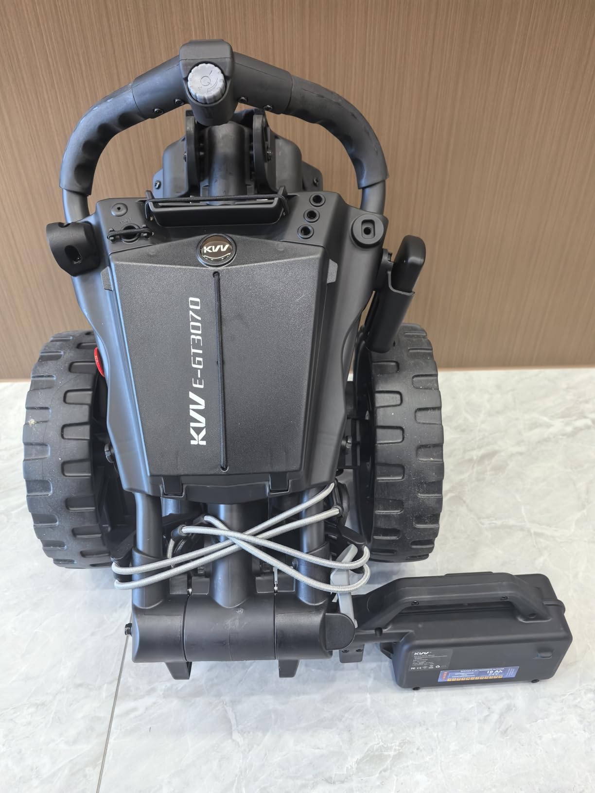 KVV Electric Golf Push Cart with Remote Control, Super Compact and Lightweight Electric Golf Cart,Smallest Folding Size Electric Golf Cart, Suitable for All Terrains, and （Charcoal） customer photo 1