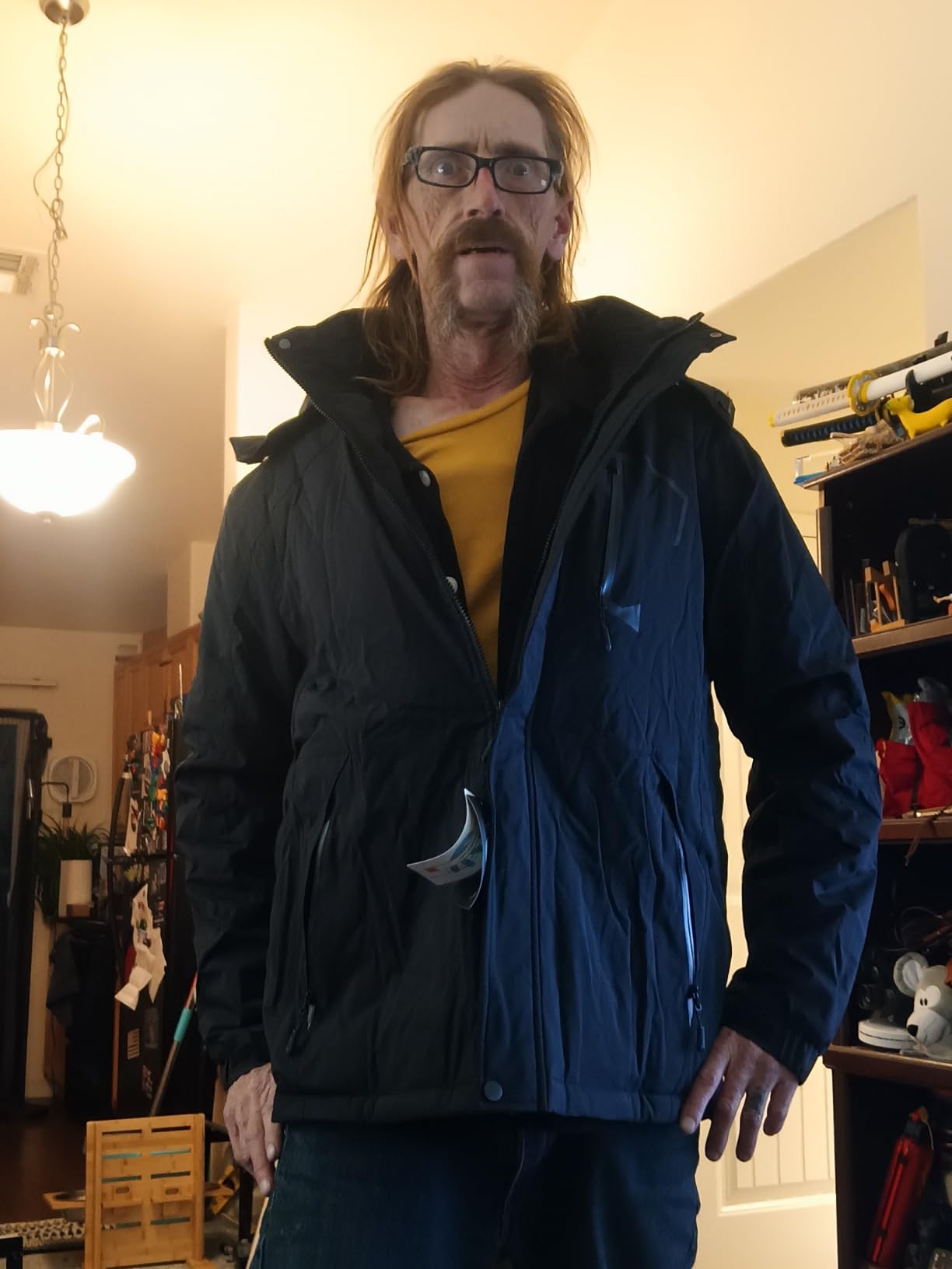 Heated Jackets for Men with 12V 18400mAh Battery Pack, Heated Coat with 8 Heated Zones, Winter Waterproof Ski Jacket customer photo 1