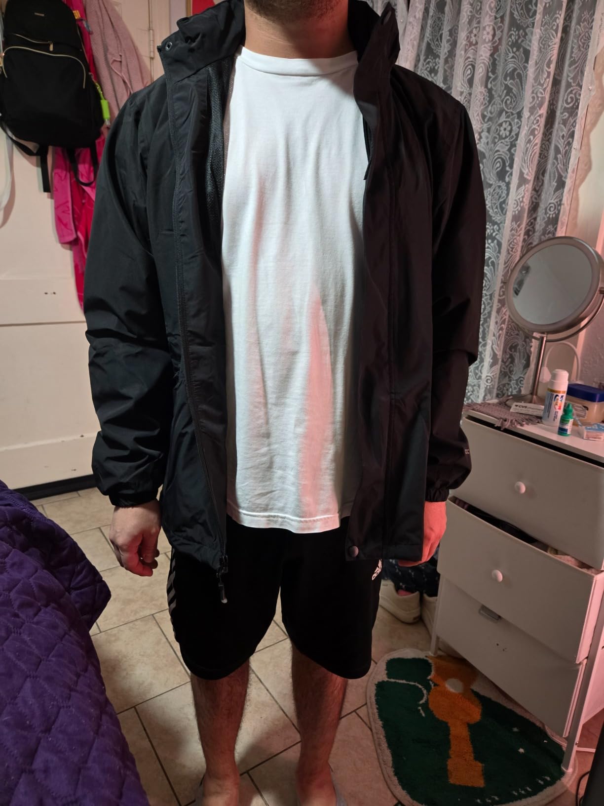 33,000ft Men's Waterproof Rain Jacket Packable Lightweight Hood Rain Shell customer photo 1