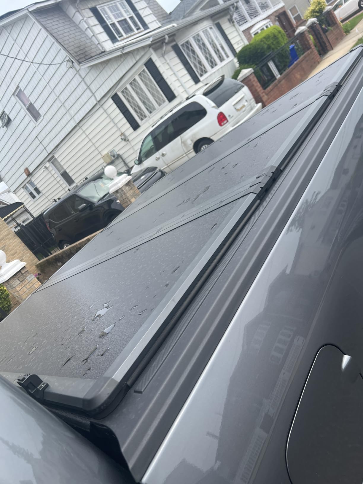 AUTOSAVER88 Hard Tri-Fold Tonneau Cover for Ford F-150 F150 2015-2026 5.5ft | FRP Hard Tri-folding Truck Bed Tonneau Cover Compatible with 2015-2026 Ford F150 F-150 5.5 Feet Bed (Excl. Raptor Series) customer photo 1