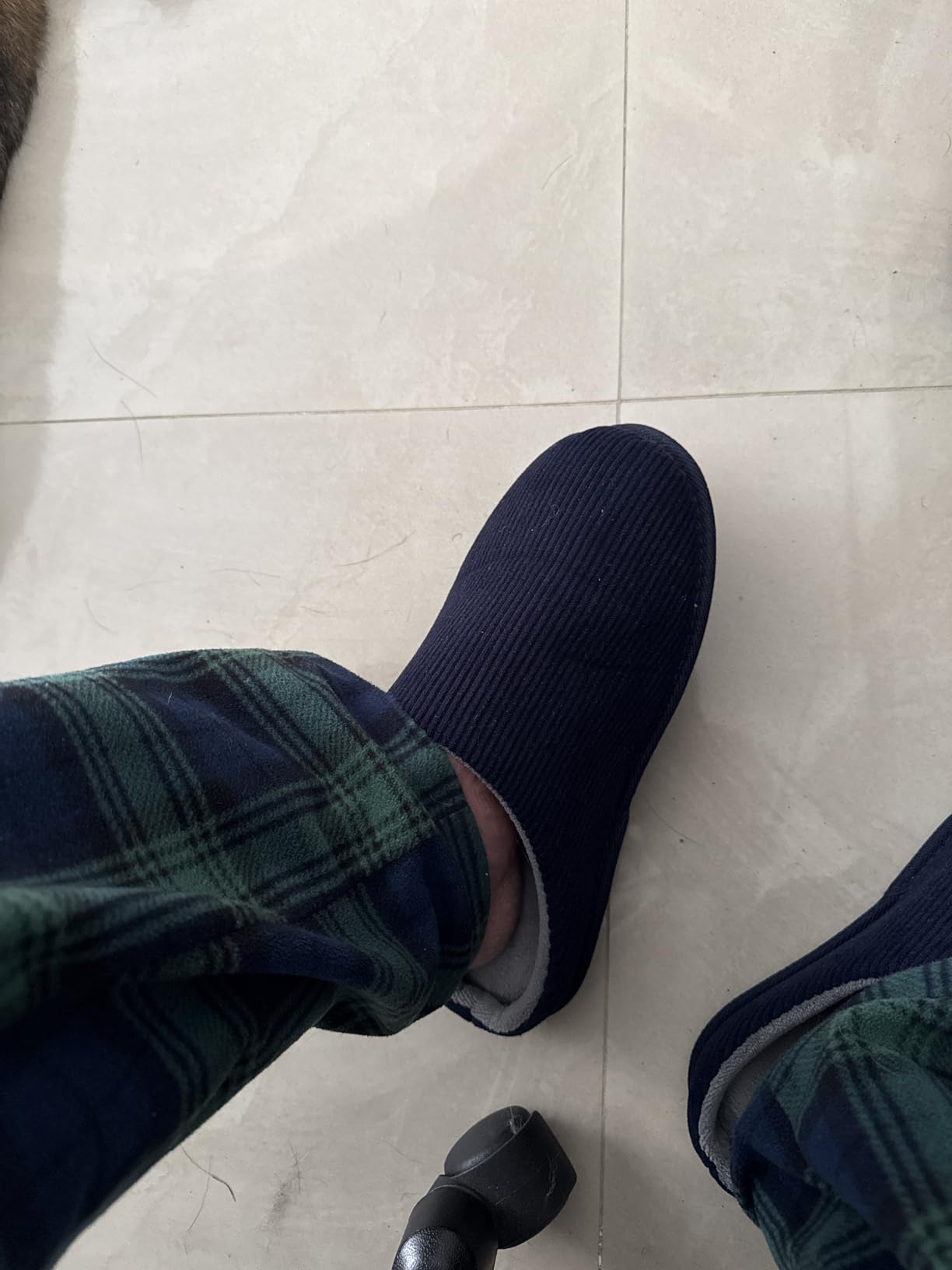 VeraCosy Men's Cozy Slip-on Slippers Corduroy Memory Foam House Shoes customer photo 2