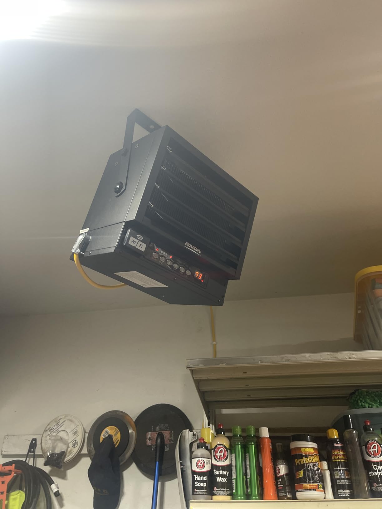 ROVSUN 6000W Electric Garage Heater with Remote & APP Control, Digital Fan-Forced Ceiling Mount Heater with Thermostat, 12H Timer & Overheat Protection, 240V Hardwired for Workshop Factory customer photo 2