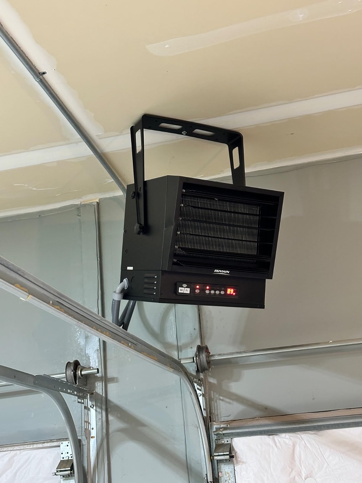 ROVSUN 7500W Electric Garage Heater with Remote & APP Control, Digital Fan-Forced Ceiling Mount Heater with Thermostat, 12H Timer & Overheat Protection, 240V Hardwired for Workshop Factory customer photo 2