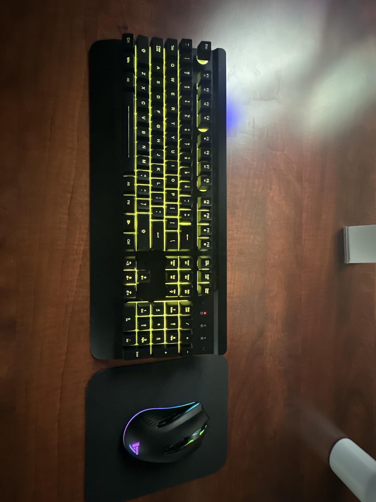 Wireless Gaming Keyboard and Mouse Combo, Metal Panel Light Up 3200DPI Mice customer photo 1