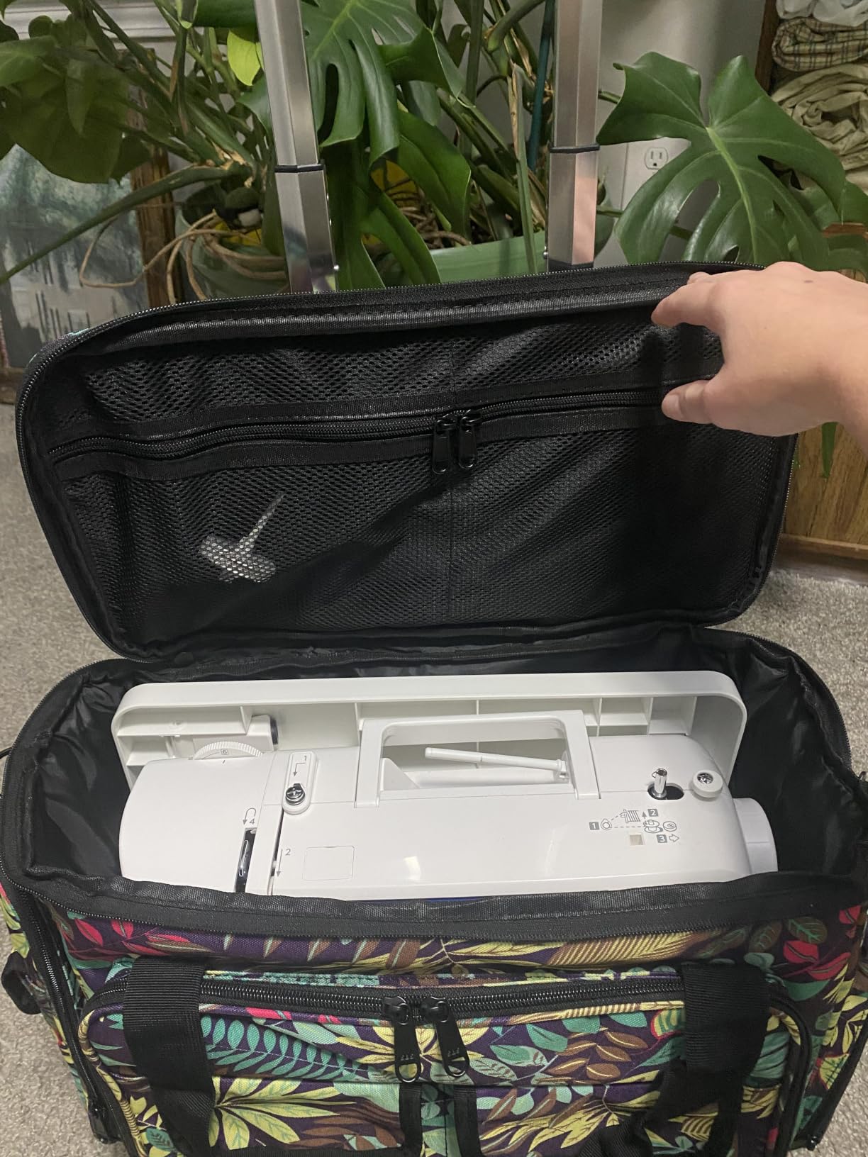 Sewing Machine Case with Wheels, Rolling Sewing Machine Tote Bag customer photo 2