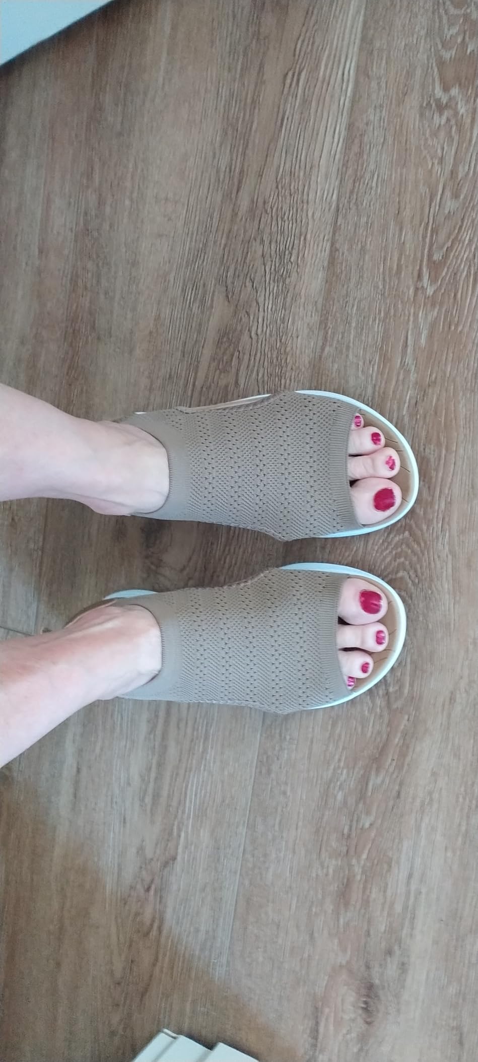 Women Arch Support Orthotic Walking Sandals Open Toe Adjustable Ankle Strap customer photo 1