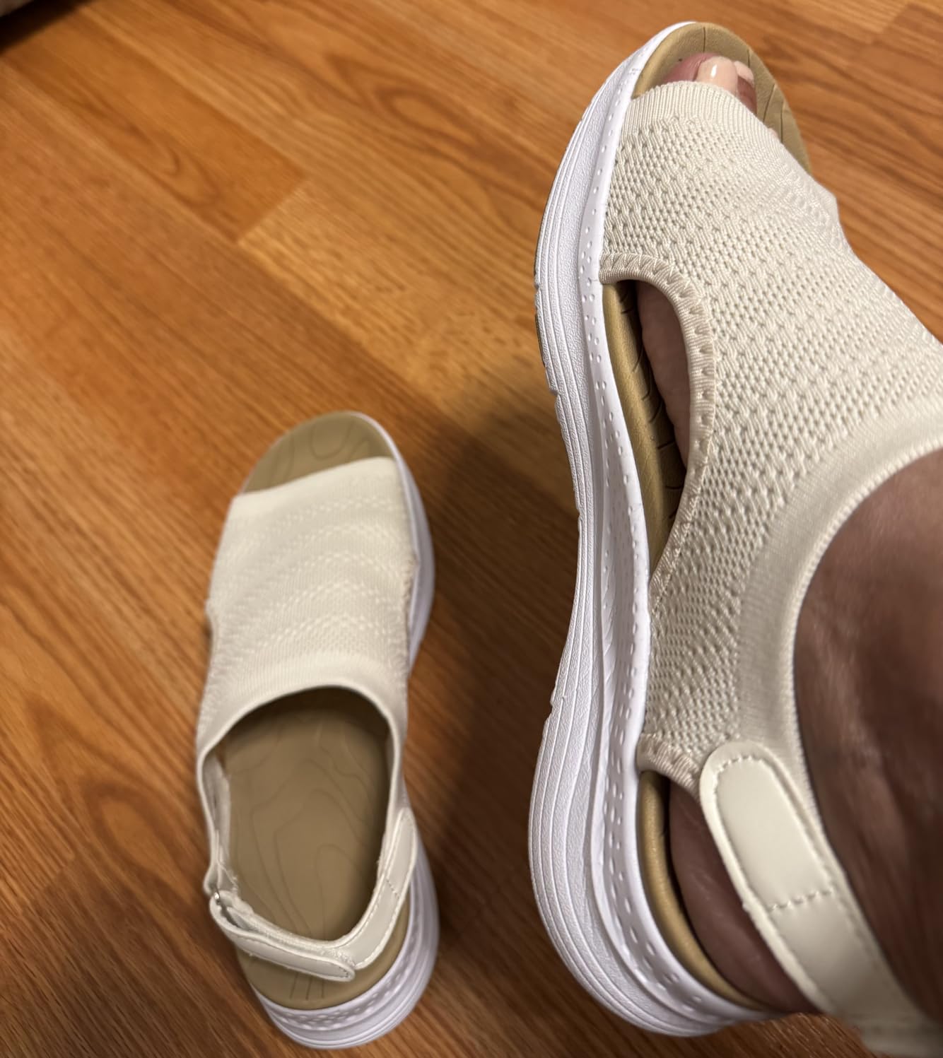 Women Arch Support Orthotic Walking Sandals Open Toe Adjustable Ankle Strap customer photo 2