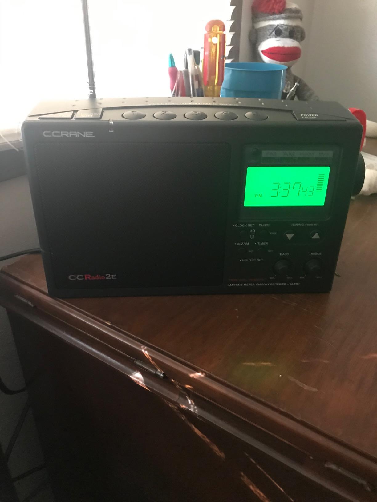 C. Crane CCRadio Solar with Bluetooth Receiving, Emergency Crank NOAA Weather AM/FM– Multi Powered Radio - Built in LED Flashlight and Cellphone Charger customer photo 2