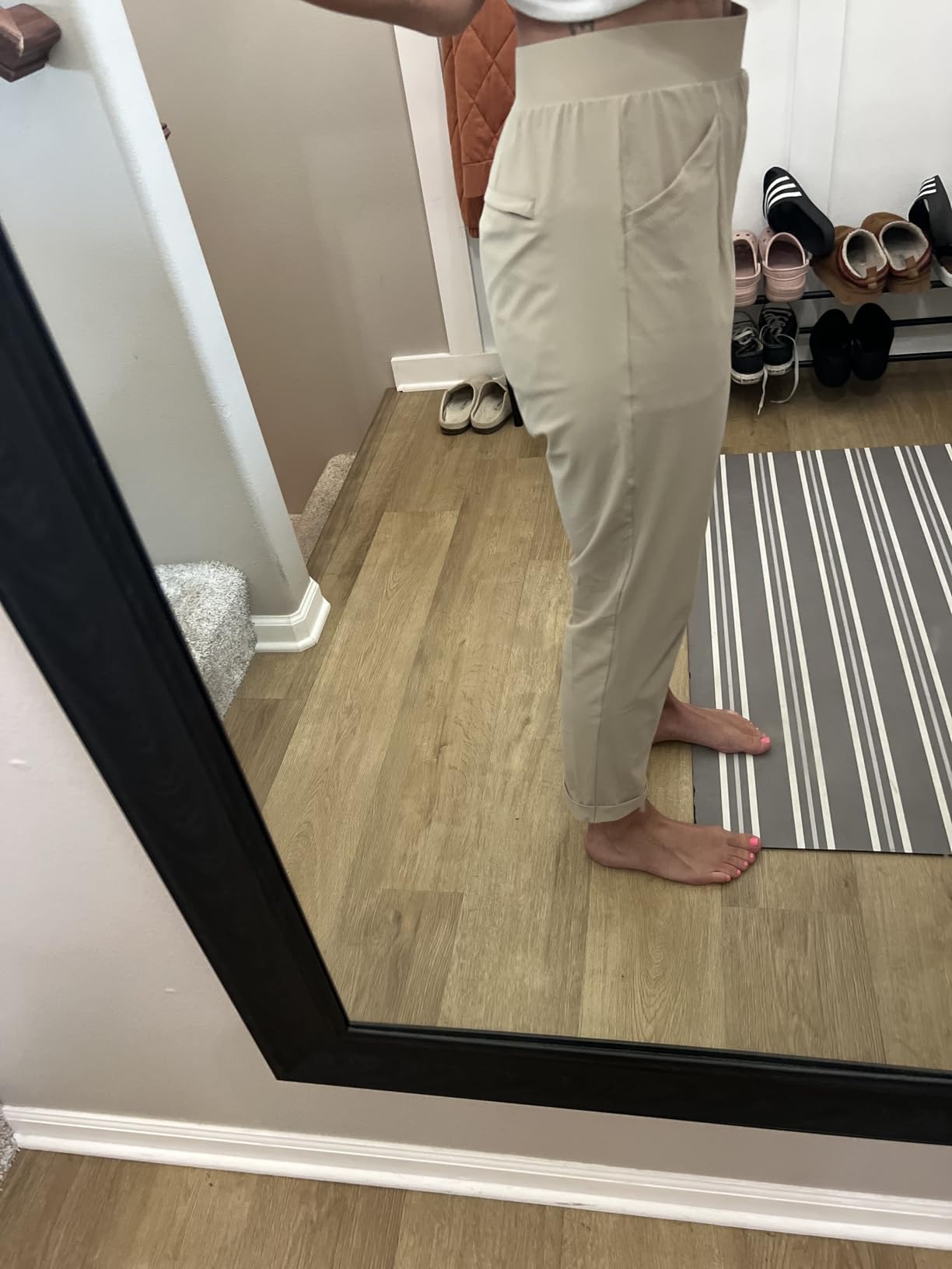 baleaf Womens Pants Petite Travel Work with Pockets Business Casual Slacks customer photo 2