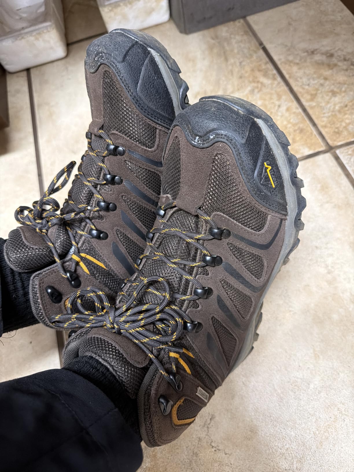 NORTIV 8 Waterproof Steel Toe Work Boots for Men - ASTM Safety Construction Boots Slip-resistant Outsole ARMADILLO-STL customer photo 1