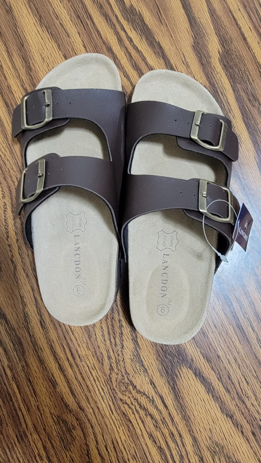 Sandals Women Wide Width, Cork Footbed Arch Support Summer Beach Slide Sandals, Adjustable Strap for Wide Feet customer photo 2