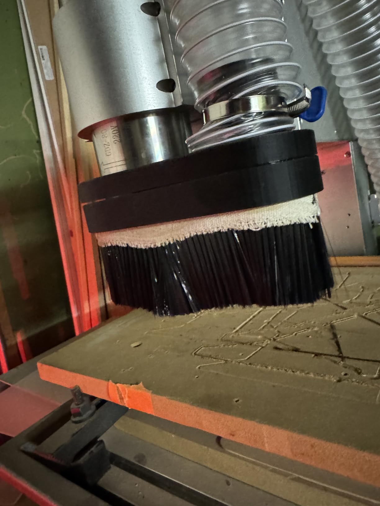 CNC Vacuum Brush, 1m x 70mm Nylon Dust Shoe Brush | Vacuum Cleaner Engraving Machine Dust Cover Brush Strip for CNC Router, Spindle Motor Milling Machine, Black customer photo 1