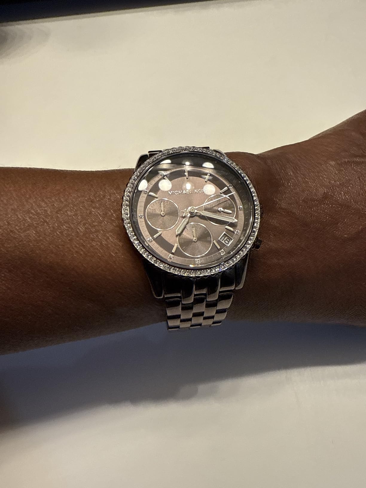 Michael Kors Bryant Chronograph Women's Watch, Stainless Steel and Pavé Crystal Watch for Women customer photo 2