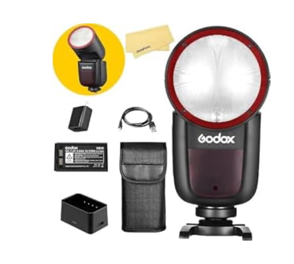 Godox V1 V1-N V1N Camera Flash for Nikon Flash Speedlight Speedlite Light | 76Ws 2.4G TTL 1/8000 HSS, 480 Full Power Flashes, 1.5s Recycle Time, 10 Levels LED Modeling Lamp (USA Version) customer photo 2