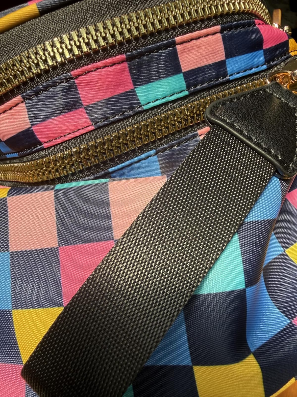 FEIBOON Spacious Checkered Nylon Crossbody Bag Bum Bag Handbags for Women customer photo 2