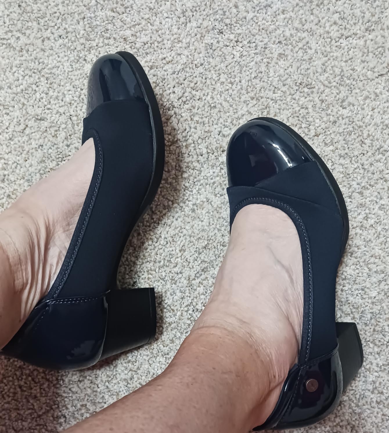 DREAM PAIRS Women's Pumps Low Chunky Arch Support Heels customer photo 1