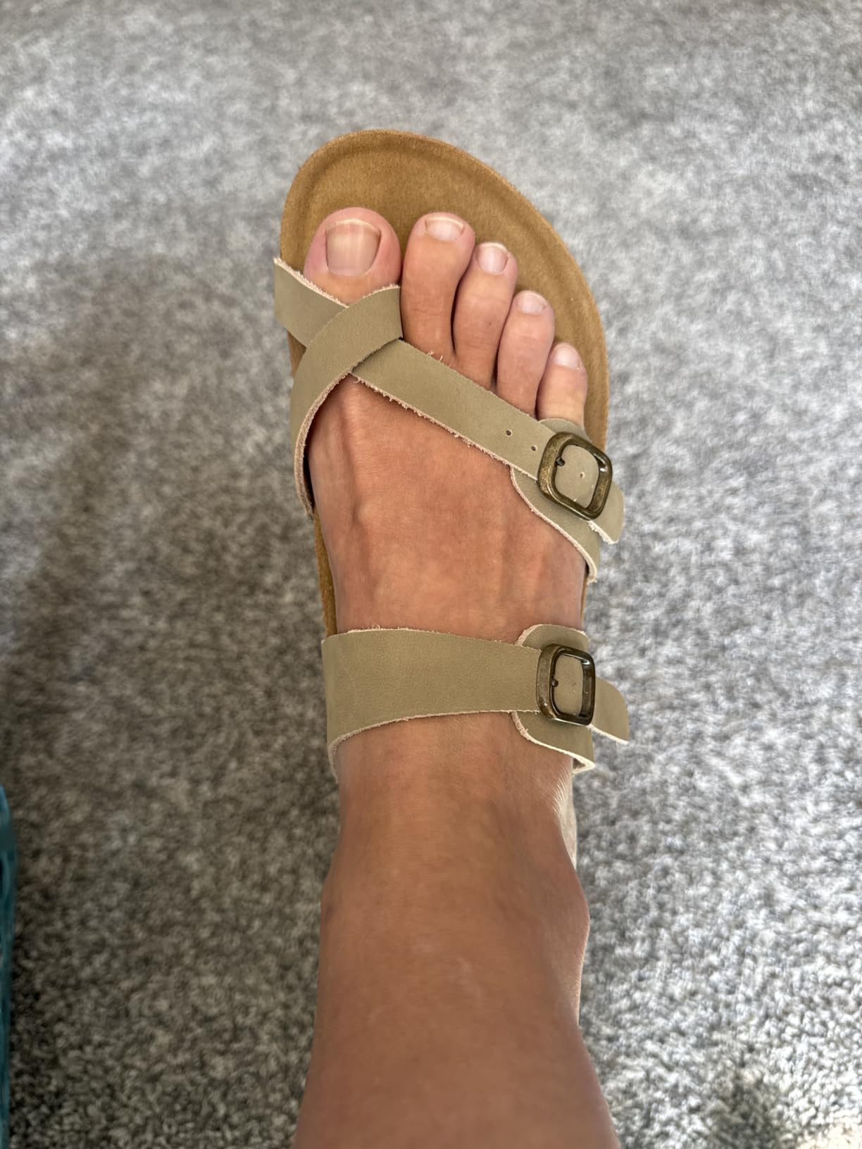 100% Genuine Leather Womens Sandals Slides for Women (Lian) customer photo 1
