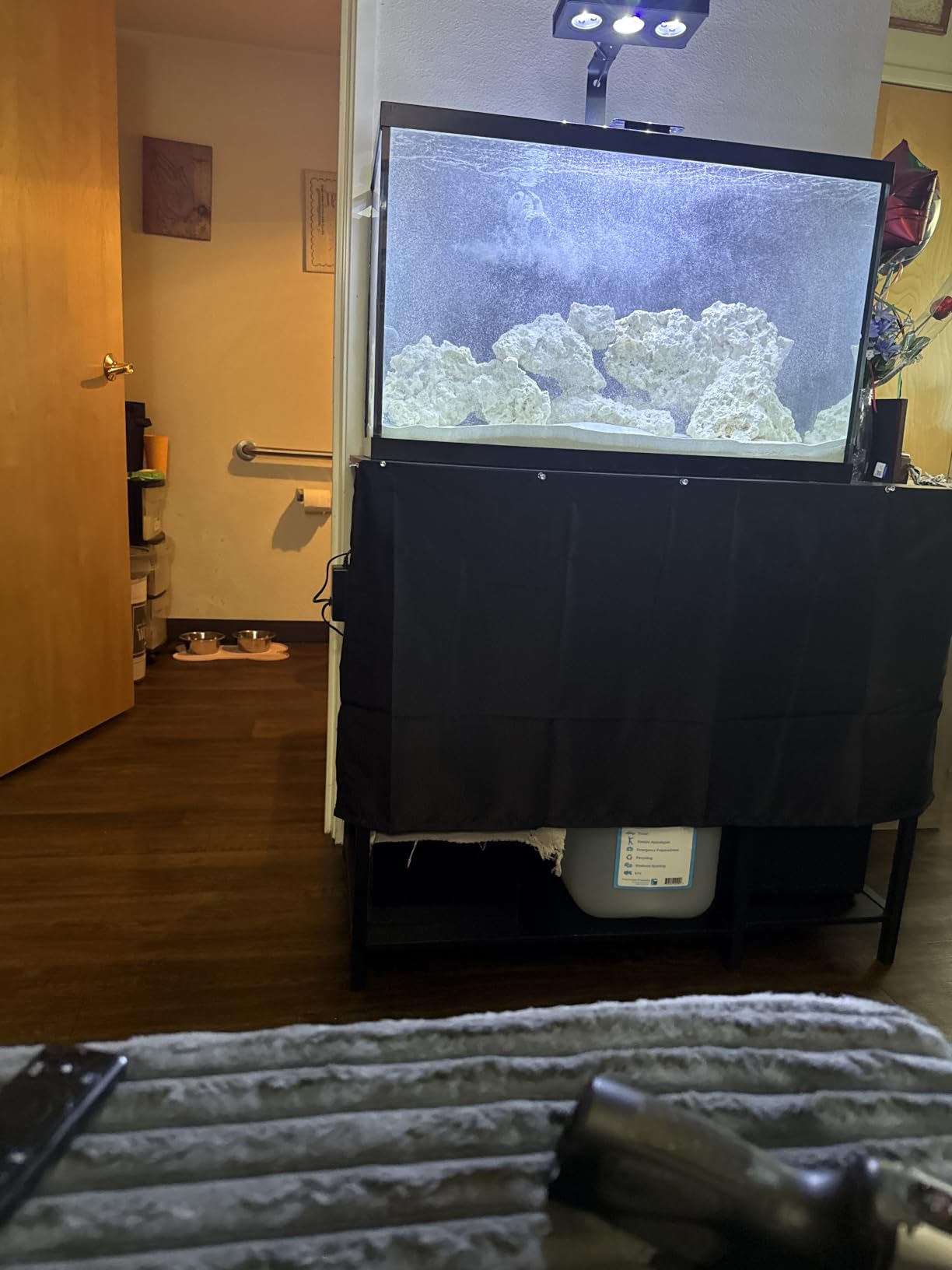 GRLEAF 55-75 Gallon Aquarium Stand: 1000LB Capacity, Built-In Power Outlets, 3-Tier Shelves for Fish Tank Accessories Storage, Heavy-Duty Steel/Wood Hybrid for Fish & Reptile Tanks | Excludes Tank customer photo 2