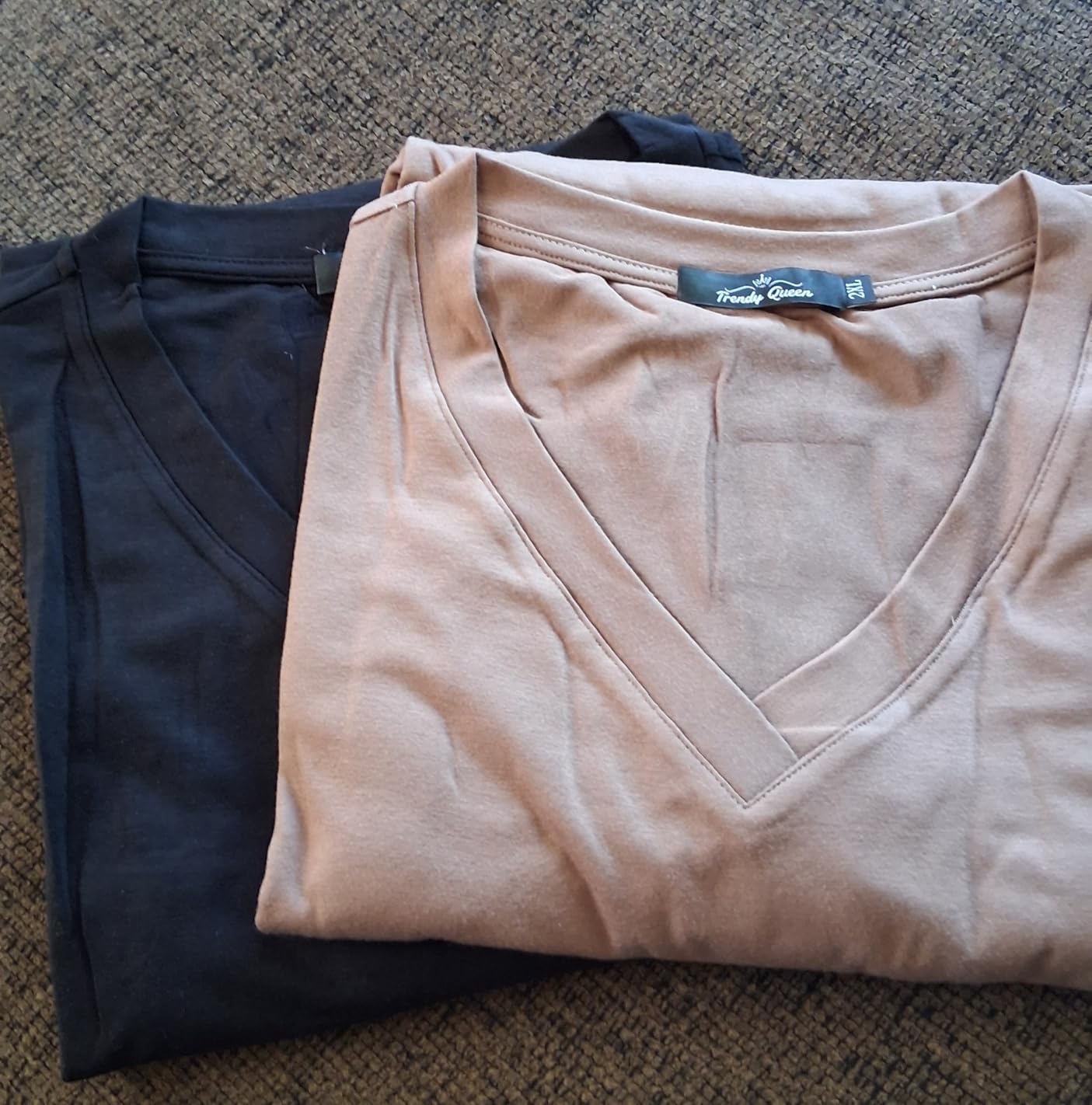 Plus Size Oversized V Neck Tshirt Tops Workout Wear customer photo 1
