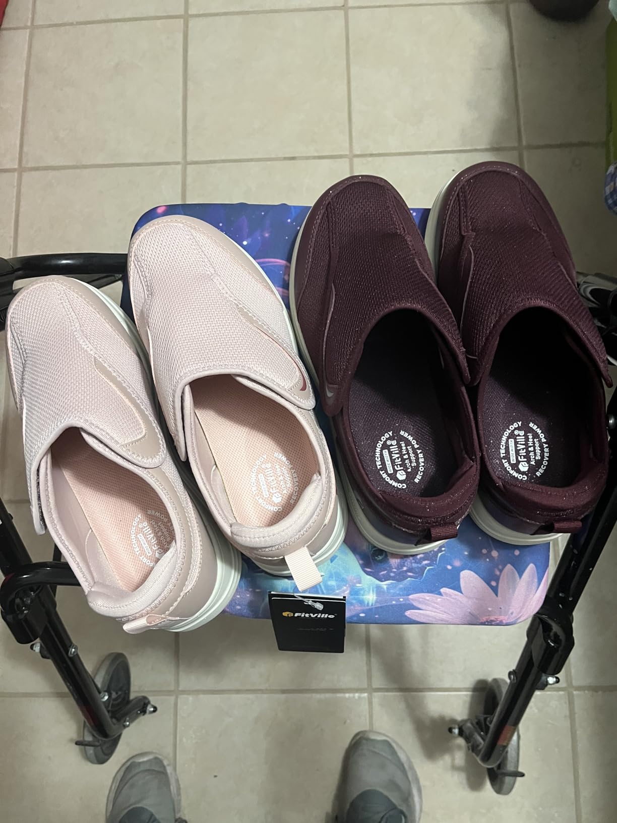 FitVille Diabetic Shoes for Women Wide Width, Fully Adjustable Straps Wide Width Shoes for Women for Edema and Swollen Feet customer photo 2