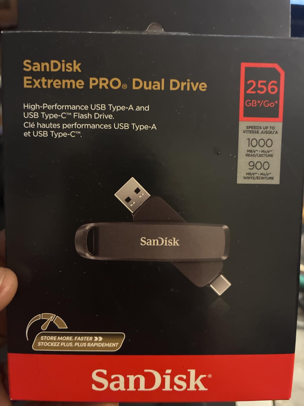 SANDISK 1TB Extreme PRO Dual Drive, USB-C+USB-A, Up to 1000MB/s Read Speeds customer photo 1