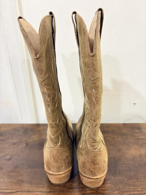 IUV Cowboy Boots for Women Mid Calf Fashion Cowgirl Boots Western Snip Toe customer photo 2