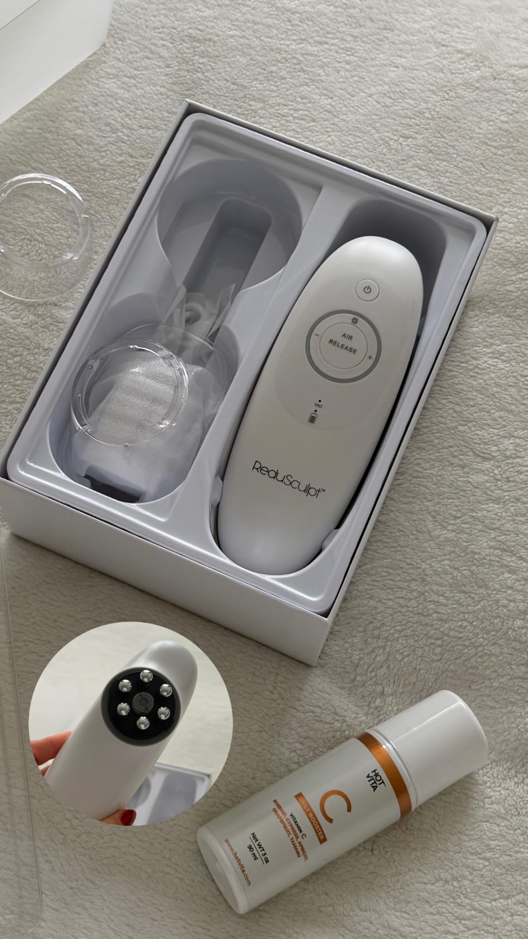 Redu Sculpt Body Sculpting Machine & Cellulite Massage Tool & Vitamin C Oil customer photo 2