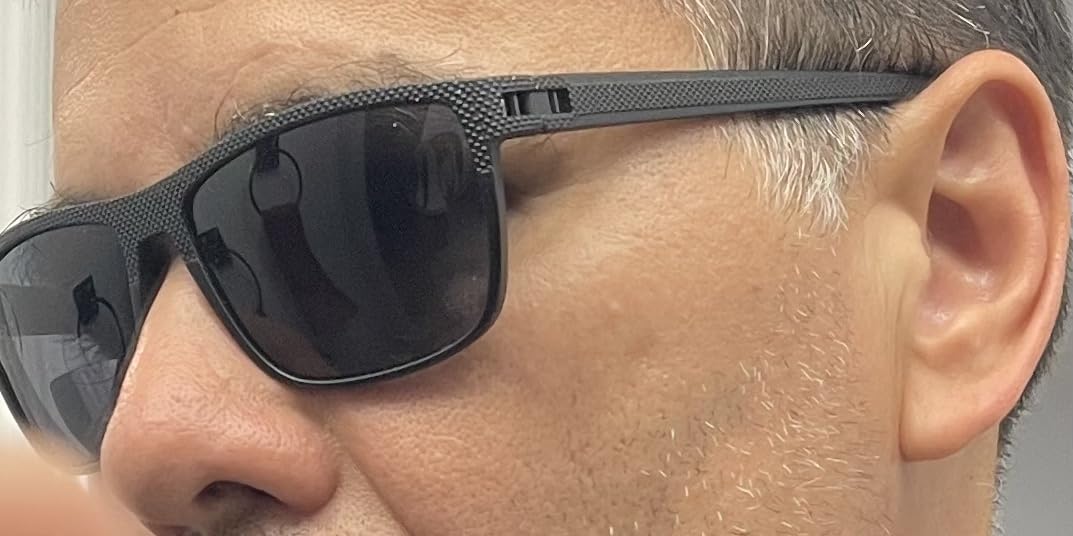 Attractive Bifocal Reading Sunglasses for Men, Durable TR90 Semi Rimless Wrap Around Design Sun Readers, UV400 Near-Far Sun Glass Built in Outdoor Sports/Driving/Fishing Dark Glasses, +2.5 customer photo 2