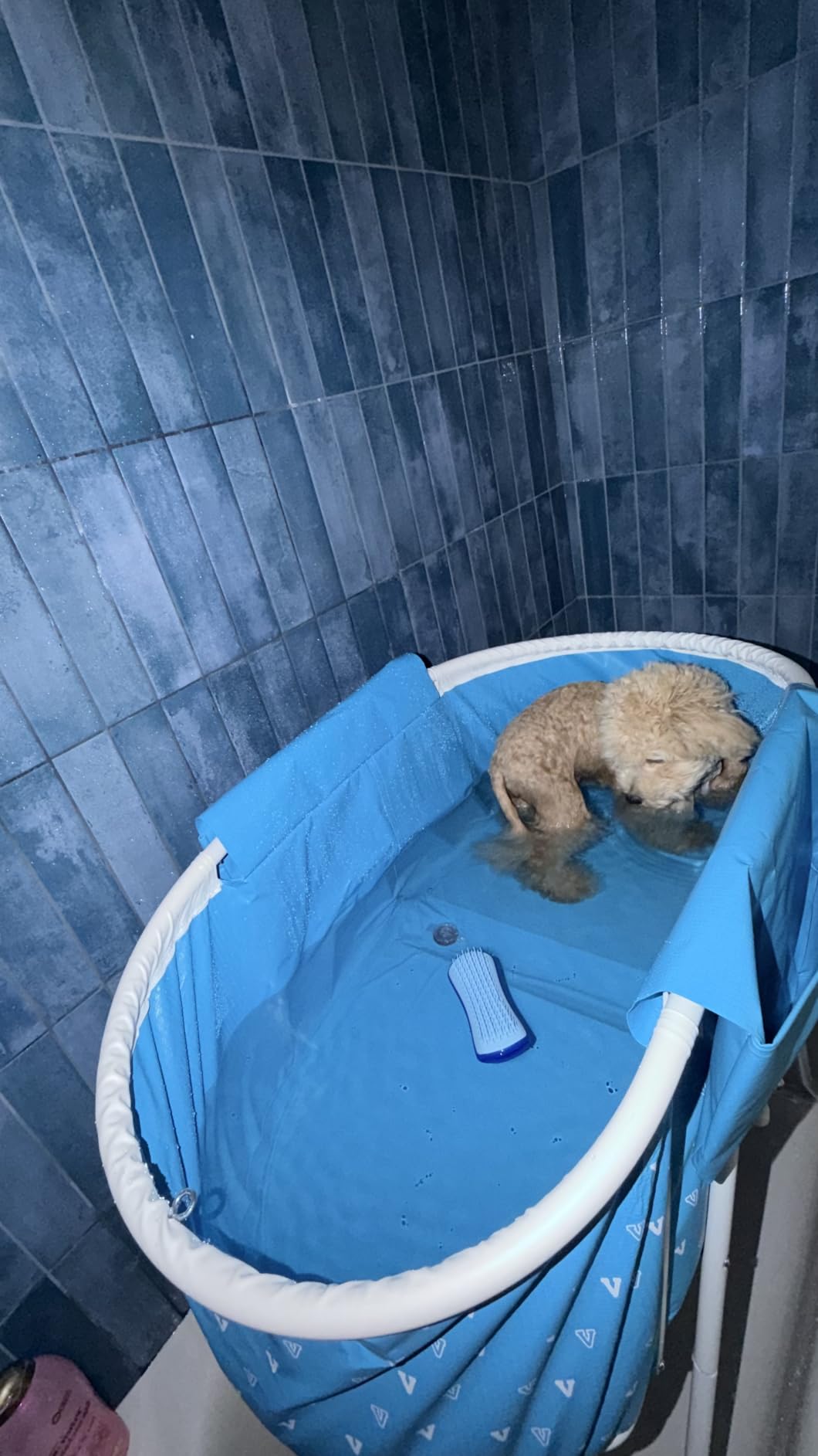 VEVOR Portable Dog Bathtub Foldable Pet Shower Station with Drain, Grey customer photo 1