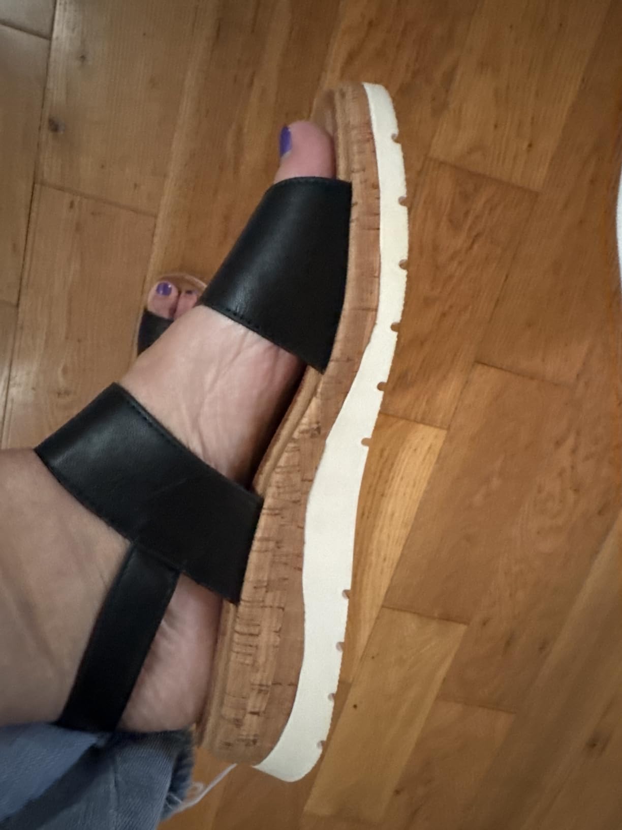 UBFEN Womens Low Wedge Walking Sandals with Arch Support customer photo 1